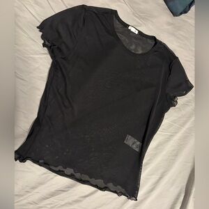 Garage Black Mesh Top